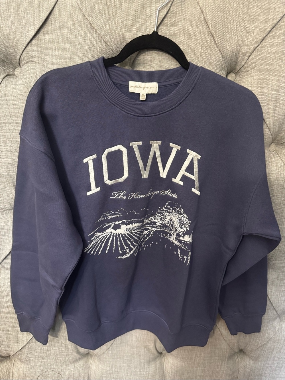 Iowa Graphic Crewneck Sweatshirt - Slate Blue